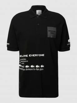 Alternative view of Lacoste Loose Fit Poloshirt Mit Prints - LACOSTE Minecraft - Schwarz