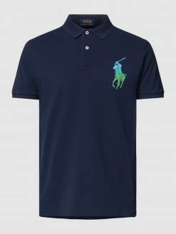 Alternative view of Polo Ralph Lauren Custom Slim Fit Poloshirt Mit Label-Stitching - Marineblau