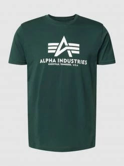 Alternative view of Alpha Industries T-Shirt Mit Label-Print Modell 'BASIC' - Smaragdgrün