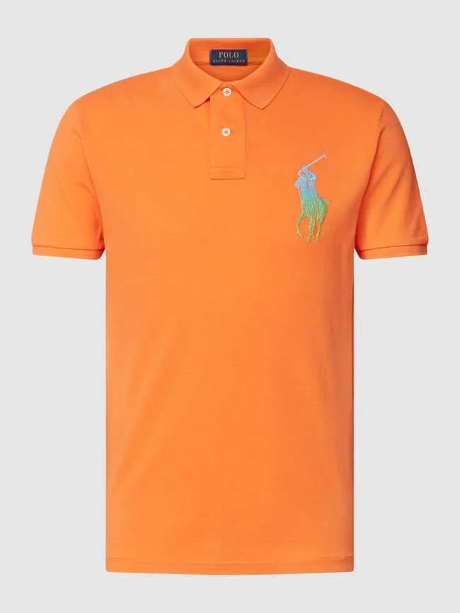 Polo Ralph Lauren Custom Slim Fit Poloshirt Mit Label-Stitching - Orange 2 Polo Ralph Lauren Custom Slim Fit Poloshirt Mit Label-Stitching - Orange – Bild 2