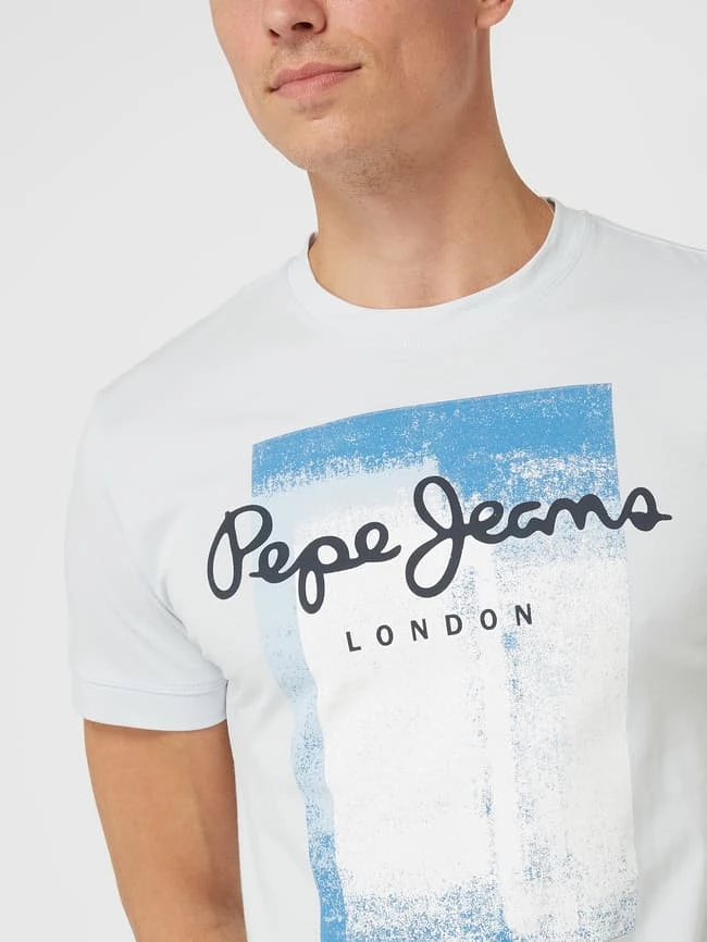 Pepe Jeans T-Shirt Mit Logo Modell 'Sawyer' - Hellblau 3 Pepe Jeans T-Shirt Mit Logo Modell 'Sawyer' - Hellblau – Bild 3