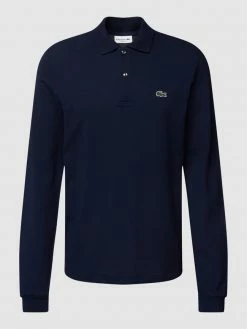 Alternative view of Lacoste Classic Fit Poloshirt Mit Label-Detail Modell 'POLO LANGARM' - Marineblau