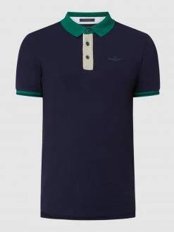 Alternative view of Aeronautica Militare Poloshirt Aus Baumwolle - Marineblau