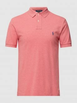 Alternative view of Polo Ralph Lauren Slim Fit Poloshirt Mit Label-Stitching - Koralle