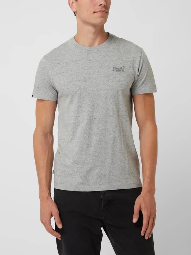 Superdry T-Shirt Aus Baumwolle - Hellgrau Meliert 4 Superdry T-Shirt Aus Baumwolle - Hellgrau Meliert – Bild 4