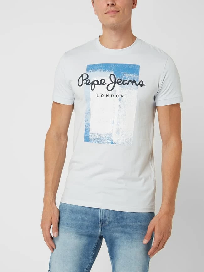 Pepe Jeans T-Shirt Mit Logo Modell 'Sawyer' - Hellblau 4 Pepe Jeans T-Shirt Mit Logo Modell 'Sawyer' - Hellblau – Bild 4