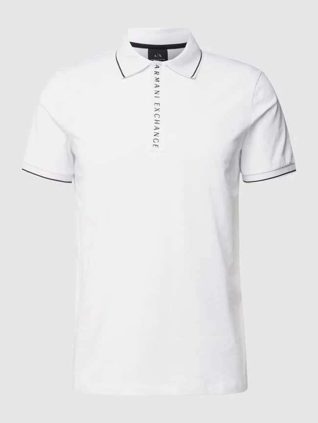 ARMANI EXCHANGE Poloshirt Mit Label-Details - Weiß 2 ARMANI EXCHANGE Poloshirt Mit Label-Details - Weiß – Bild 2