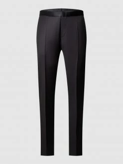 Alternative view of BOSS Smoking-Hose Mit Bund Aus Satin - Schwarz