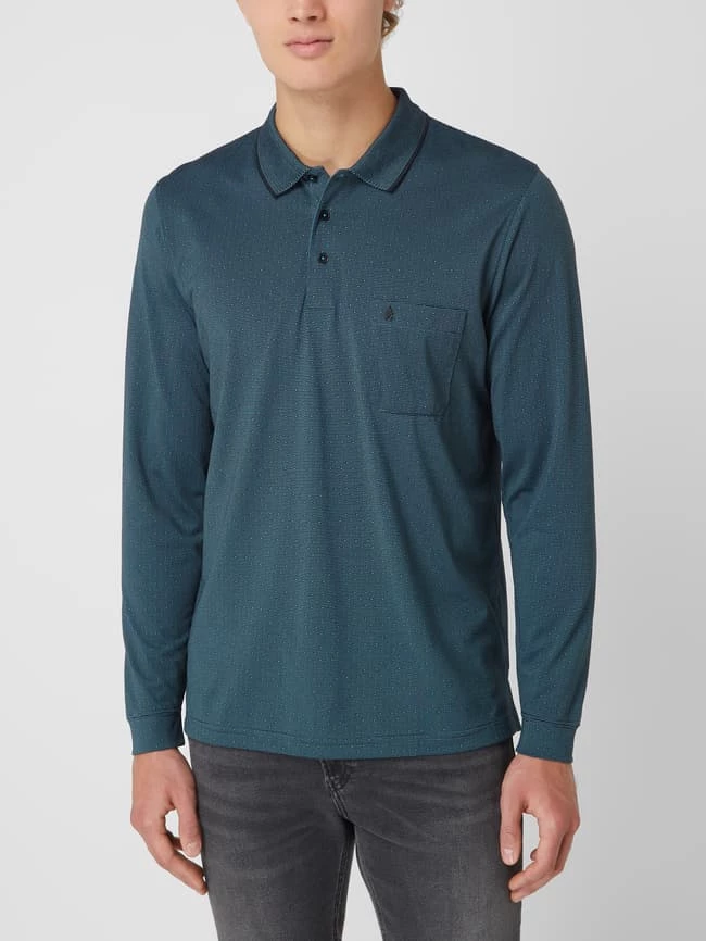 RAGMAN Poloshirt Aus Baumwollmischung - Petrol 4 RAGMAN Poloshirt Aus Baumwollmischung - Petrol – Bild 4