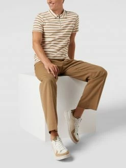 S.Oliver RED LABEL Poloshirt Mit Streifenmuster - Offwhite