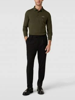 Aeronautica Militare Poloshirt Mit Langen Ärmeln Modell 'POLO' - Dunkelgrün