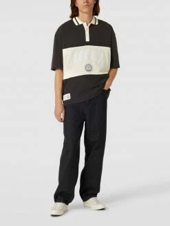 Pegador Poloshirt Mit Label-Stitching Modell 'Hardy' - Schwarz