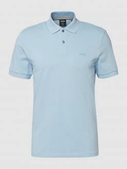 Alternative view of BOSS Poloshirt Mit Label-Stitching Modell 'Pallas' - Hellblau