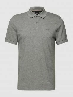 Alternative view of BOSS Poloshirt Mit Label-Stitching Modell 'Pallas' - Anthrazit