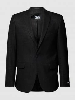 Alternative view of Karl Lagerfeld 1-Knopf-Sakko Mit Effektgarn Modell 'JACKET POWER' - Schwarz