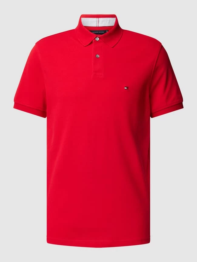 Tommy Hilfiger Poloshirt Mit Logo-Stitching - Rot 2 Tommy Hilfiger Poloshirt Mit Logo-Stitching - Rot – Bild 2