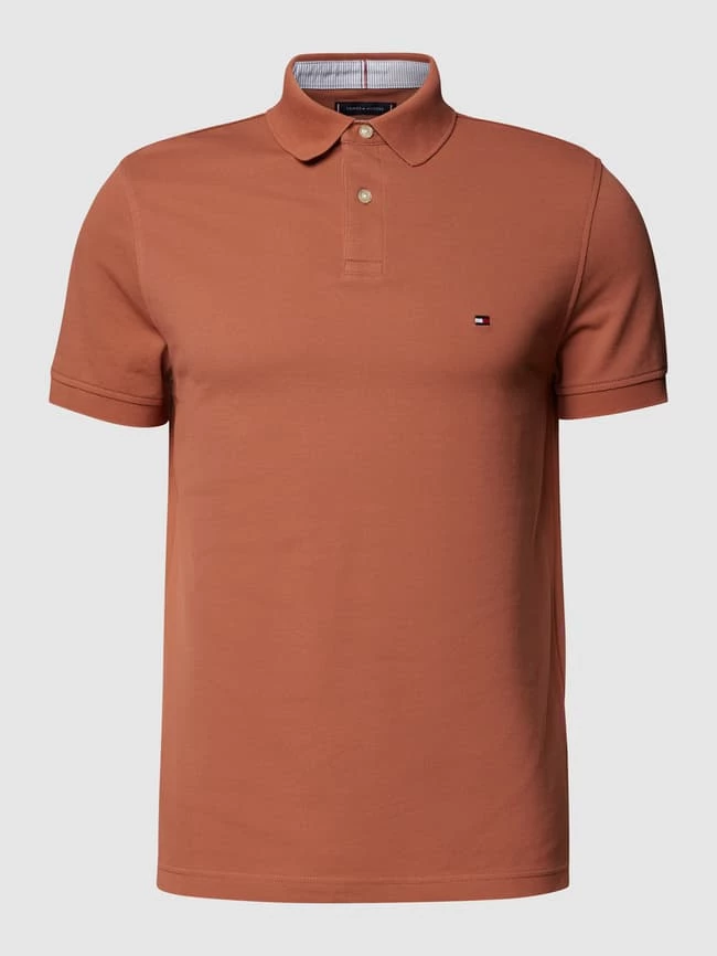 Tommy Hilfiger Regular Fit Poloshirt Mit Label-Stitching - Rostrot 2 Tommy Hilfiger Regular Fit Poloshirt Mit Label-Stitching - Rostrot – Bild 2