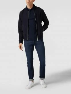 BOSS Poloshirt Mit Brand-Schriftzug - Dunkelblau