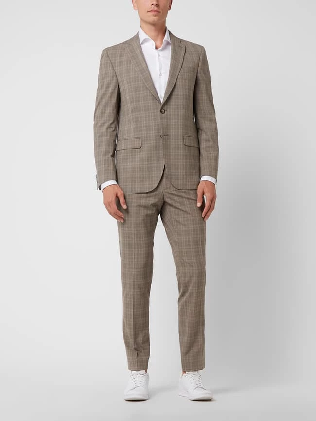 Pierre Cardin Modern Fit 2-Knopf-Sakko Mit Stretch-Anteil Modell 'Grant' - 'Futureflex' - Hellbraun 1 Pierre Cardin Modern Fit 2-Knopf-Sakko Mit Stretch-Anteil Modell 'Grant' - 'Futureflex' - Hellbraun