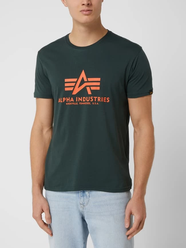 Alpha Industries T-Shirt Mit Label-Print Modell 'BASIC' - Bottle 4 Alpha Industries T-Shirt Mit Label-Print Modell 'BASIC' - Bottle – Bild 4