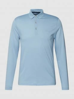 Alternative view of Pierre Cardin Poloshirt Mit Label-Detail Modell 'Longsleeves' - Hellblau