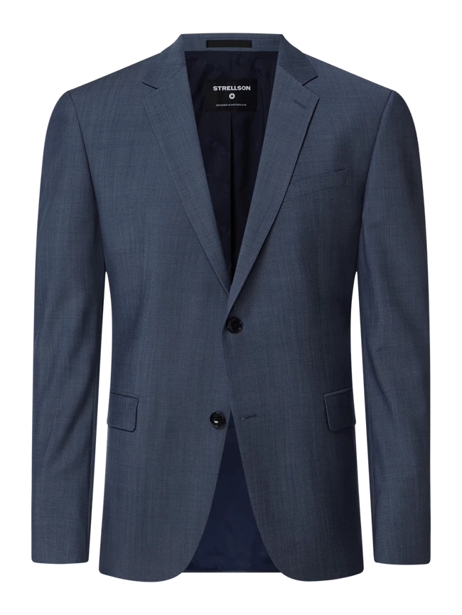 Strellson Slim Fit 2-Knopf-Sakko Mit Stretch-Anteil Modell 'Aidan' - Bleu 1 Strellson Slim Fit 2-Knopf-Sakko Mit Stretch-Anteil Modell 'Aidan' - Bleu