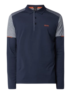 Alternative view of BOSS Athleisurewear Slim Fit Poloshirt Mit Langen Ärmeln Modell 'Pleesy' - Marineblau