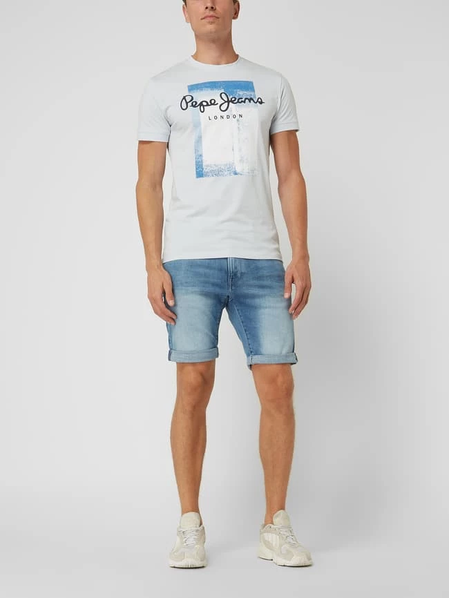 Pepe Jeans T-Shirt Mit Logo Modell 'Sawyer' - Hellblau 1 Pepe Jeans T-Shirt Mit Logo Modell 'Sawyer' - Hellblau