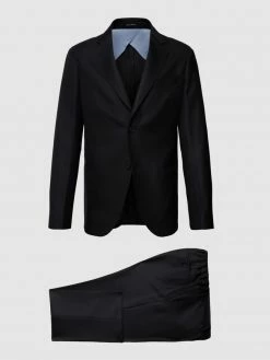 Alternative view of Emporio Armani Anzug Mit Strukturmuster Modell 'Paspel Soft' - Marineblau