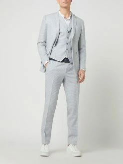 CG - Club Of Gents Slim Fit Weste Mit Leinen-Anteil Modell 'Paddy' - Hellblau