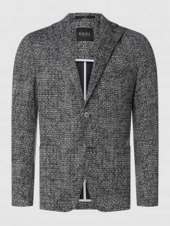 DIGEL Slim Fit 2-Knopf-Sakko Aus Jersey Modell 'Kristo' - Dunkelgrau