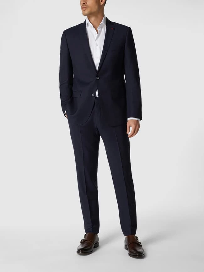 Roy Robson Slim Fit Anzughose Aus Schurwolle 'Techno Suit' - Marineblau 1 Roy Robson Slim Fit Anzughose Aus Schurwolle 'Techno Suit' - Marineblau