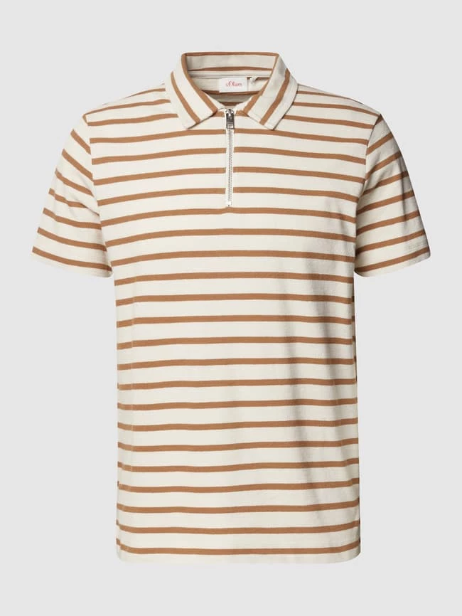S.Oliver RED LABEL Poloshirt Mit Streifenmuster - Offwhite 2 S.Oliver RED LABEL Poloshirt Mit Streifenmuster - Offwhite – Bild 2