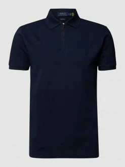 Alternative view of Polo Ralph Lauren Custom Slim Fit Poloshirt Mit Logo-Stitching - Marineblau