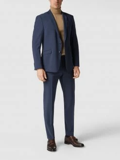 Strellson Slim Fit Anzughose Mit Bügelfalten 'Flex Cross' - Marineblau