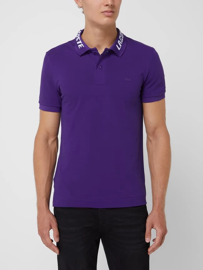 Lacoste Slim Fit Poloshirt Mit Stretch-Anteil - Lila 4 Lacoste Slim Fit Poloshirt Mit Stretch-Anteil - Lila – Bild 4