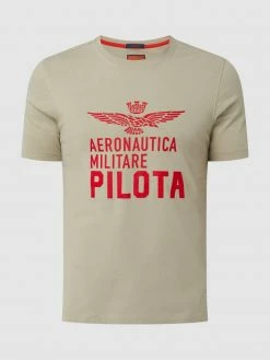 Alternative view of Aeronautica Militare Comfort Fit T-Shirt Aus Baumwolle - Beige
